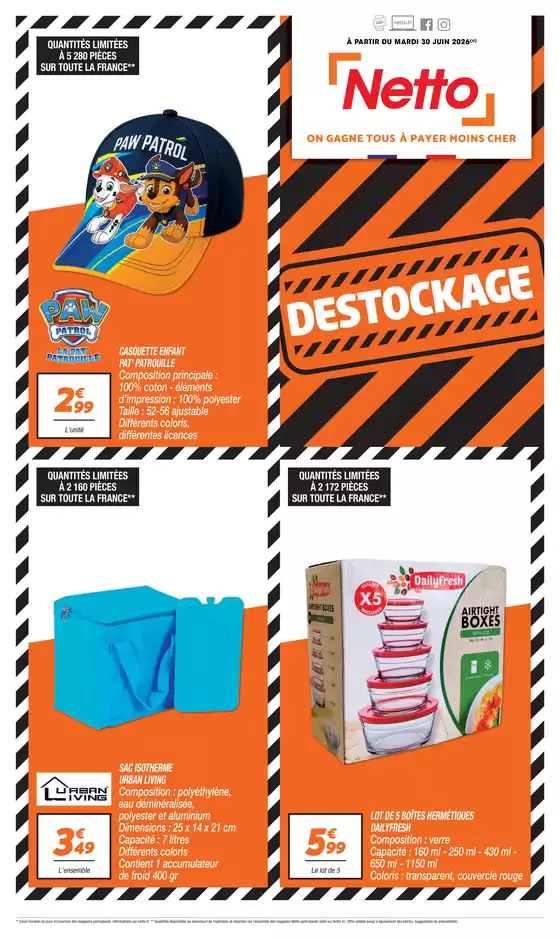 Catalogue Netto | DESTOCKAGE JUILLET | 2026-06-23T00:00:00.000Z - 2026-07-31T00:00:00.000Z