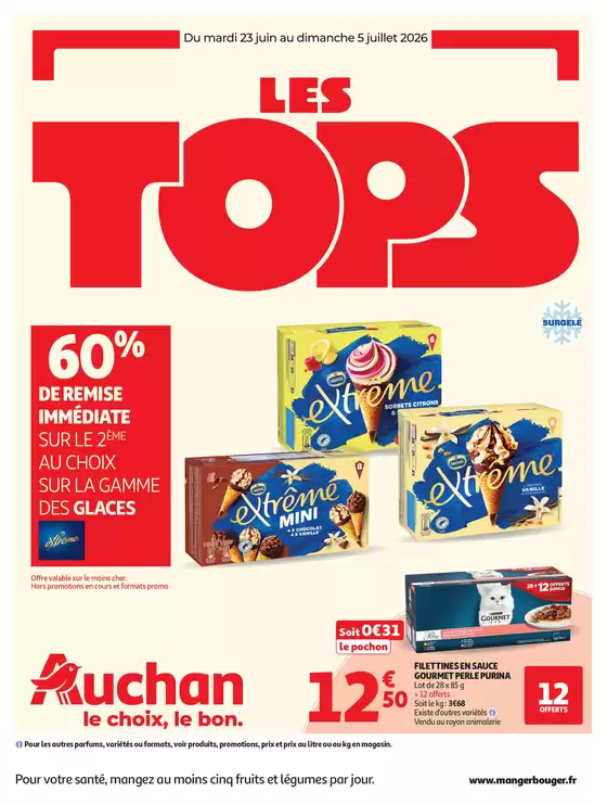 Catalogue Auchan Hypermarché à Gasville-Oisème | Tops promos hypers | 2026-06-23T00:00:00.000Z - 2026-07-05T00:00:00.000Z