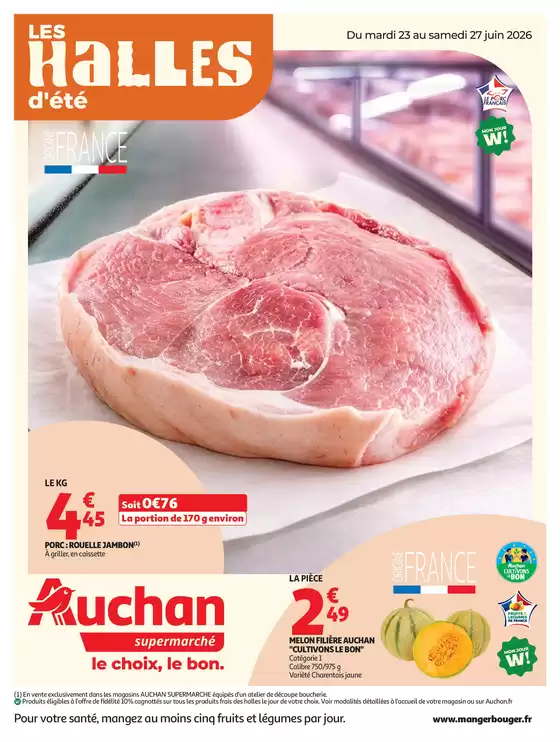 Catalogue Auchan Supermarché à Ganges | Tops promos supers | 2026-06-23T00:00:00.000Z - 2026-06-27T00:00:00.000Z
