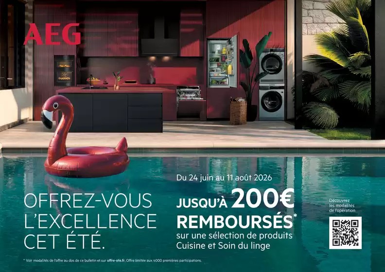 Catalogue Group Digital | AEG Jusqu'à 200€ remboursés | 2026-06-24T00:00:00.000Z - 2026-08-11T00:00:00.000Z