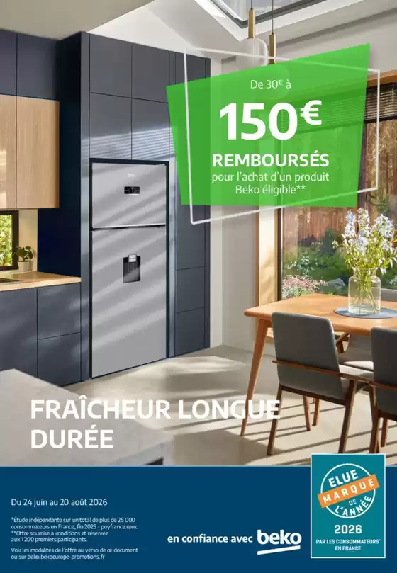 Catalogue Boulanger à Escaudain | OFFRE Beko : jusqu'à 200€ remboursés ! | 2026-06-24T00:00:00.000Z - 2026-08-20T00:00:00.000Z