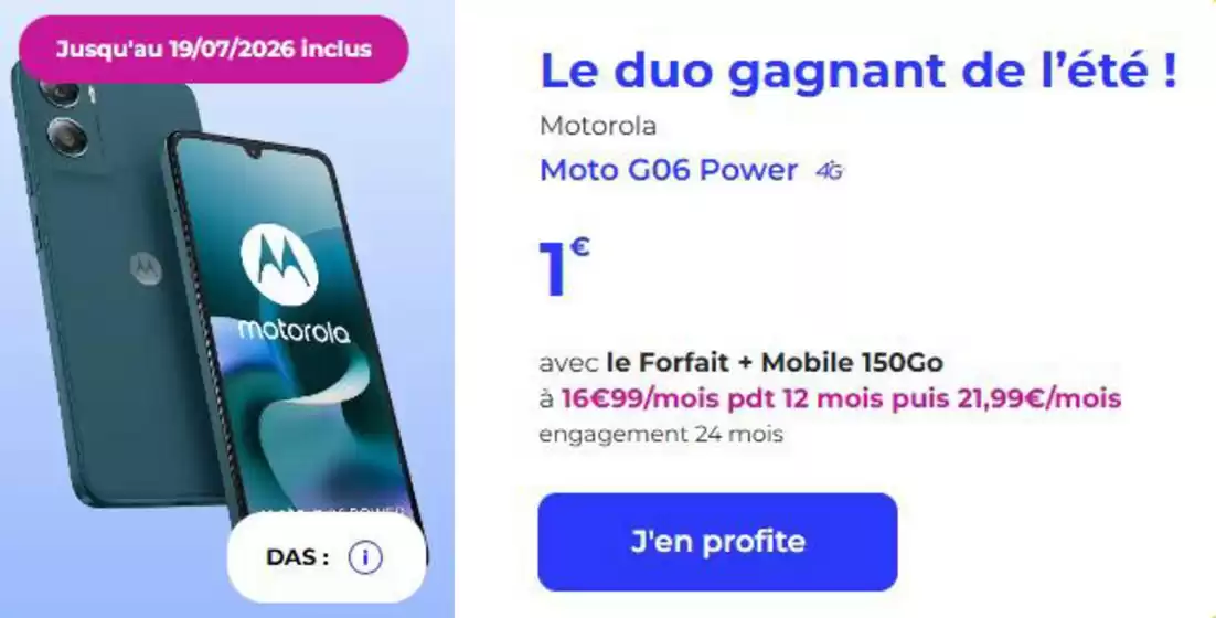 Catalogue La Poste Mobile | Le duo gagnant de l’été ! | 2026-06-24T00:00:00.000Z - 2026-07-19T00:00:00.000Z