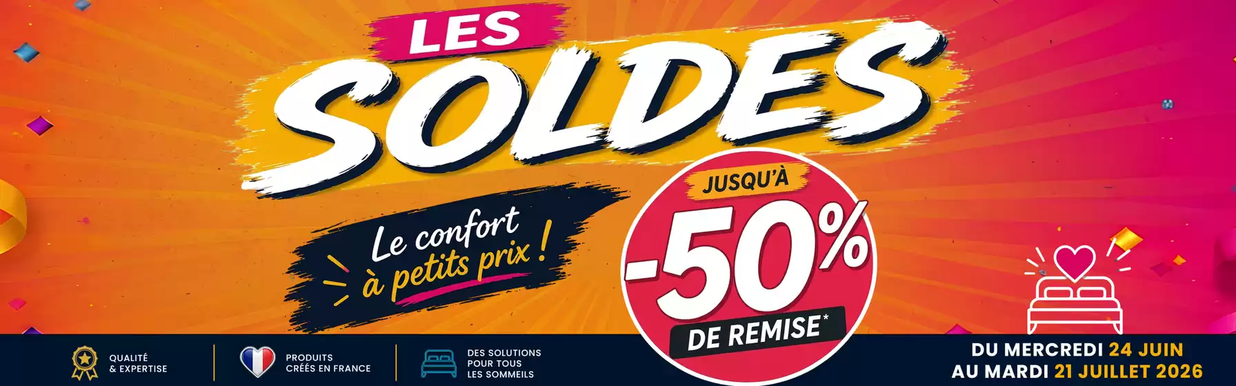 Catalogue Ma Literie à Blaudeix | SOLDES jusqu'à -50 % | 2026-06-25T00:00:00.000Z - 2026-07-21T00:00:00.000Z