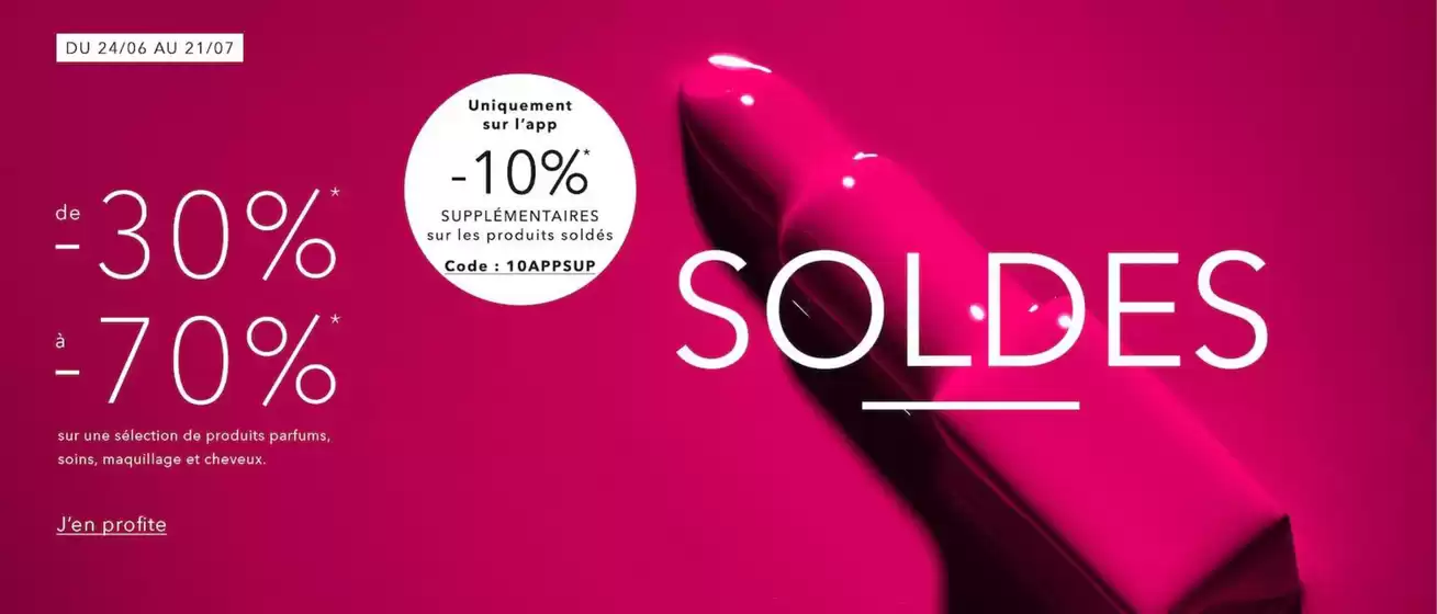 Catalogue Nocibé à Rougiers | Soldes | 2026-06-25T00:00:00.000Z - 2026-07-21T00:00:00.000Z