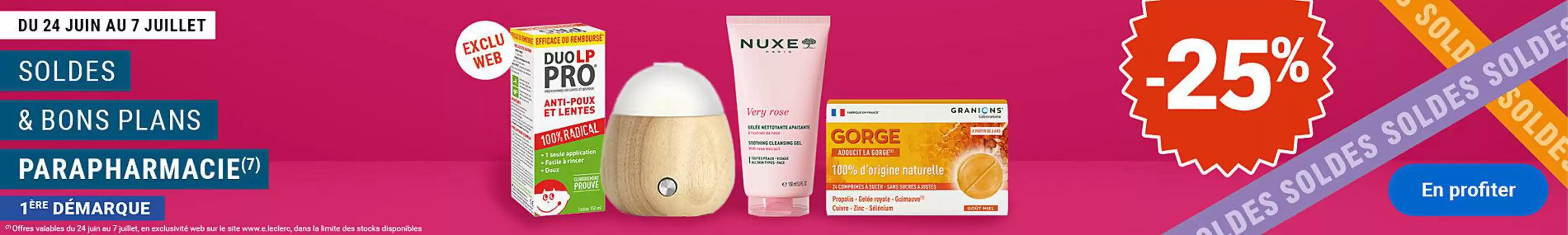 Catalogue E.Leclerc Parapharmacie | Soldes  | 2026-06-25T00:00:00.000Z - 2026-07-07T00:00:00.000Z