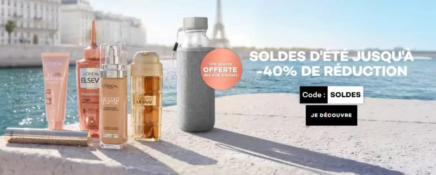 Catalogue L'Oréal à Budelière | SOLDES D'ÉTÉ JUSQU'À -40% DE RÉDUCTION | 2026-06-25T00:00:00.000Z - 2026-07-21T00:00:00.000Z