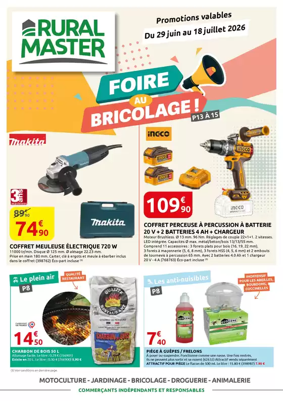 Catalogue Rural Master | FOIRE AU BRICOLAGE ! | 2026-06-29T00:00:00.000Z - 2026-07-18T00:00:00.000Z