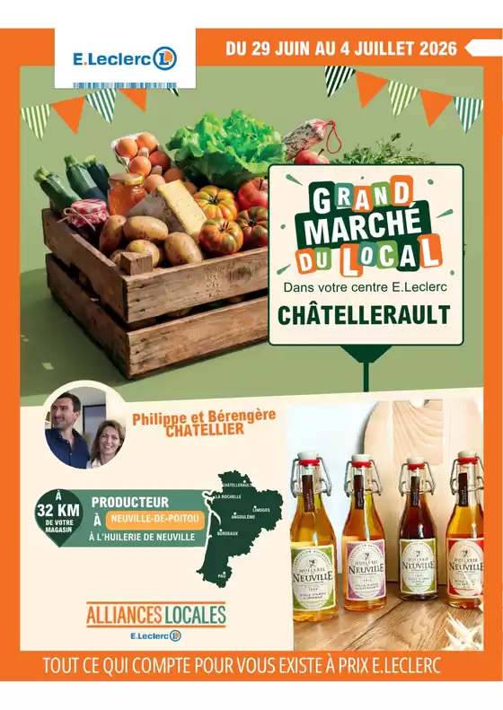 Catalogue E.Leclerc à Villers-Bretonneux | GRAND MARCHE DU LOCAL CHATELLERAULT | 2026-06-29T00:00:00.000Z - 2026-07-04T00:00:00.000Z