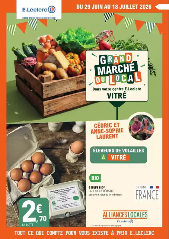 Catalogue E.Leclerc à Villers-Bretonneux | Prospectus alliances locales | 2026-06-29T00:00:00.000Z - 2026-07-18T00:00:00.000Z