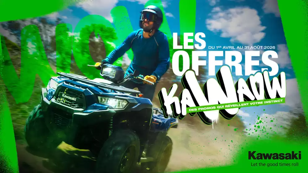 Catalogue Kawasaki | Les offres KAWAOW | 2026-07-01T00:00:00.000Z - 2026-08-31T00:00:00.000Z