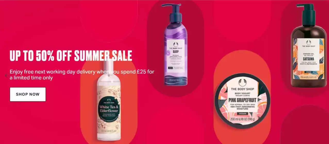 Catalogue The Body Shop | UP TO 50% OFF SUMMER SALE | 2026-07-01T00:00:00.000Z - 2026-07-07T00:00:00.000Z