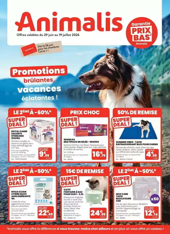 Catalogue Animalis | Garantie PRIX BAS | 2026-07-01T00:00:00.000Z - 2026-07-21T00:00:00.000Z