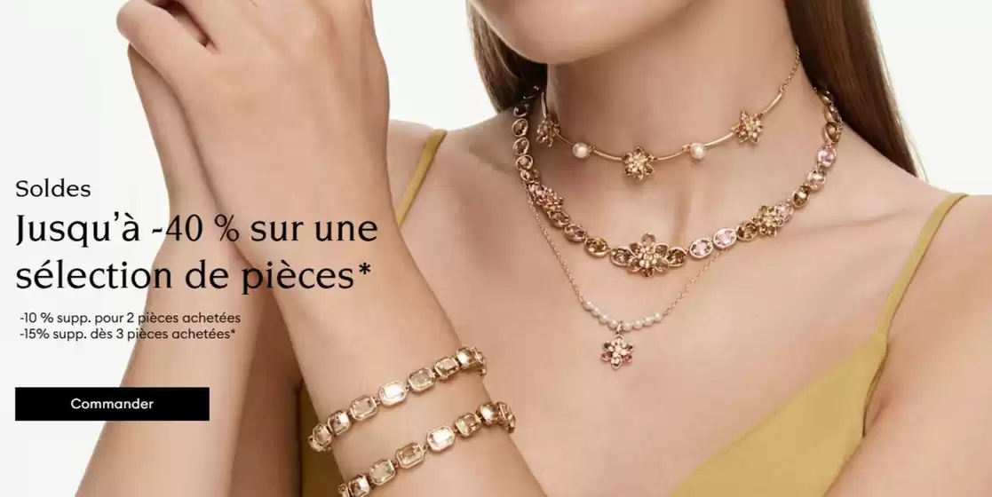 Catalogue Swarovski | Soldes Jusqu'à -40% sur une sélection de pièces* | 2026-07-01T00:00:00.000Z - 2026-07-28T00:00:00.000Z