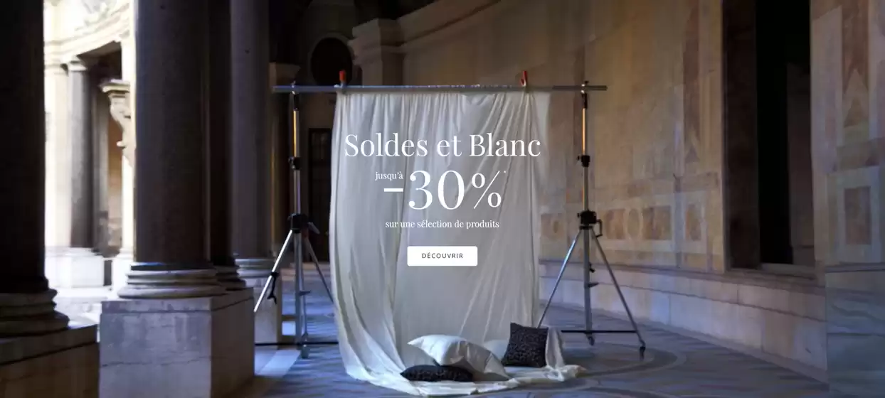 Catalogue Yves Delorme | Soldes et Blanc Jusqu'à -30% | 2026-07-01T00:00:00.000Z - 2026-07-31T00:00:00.000Z