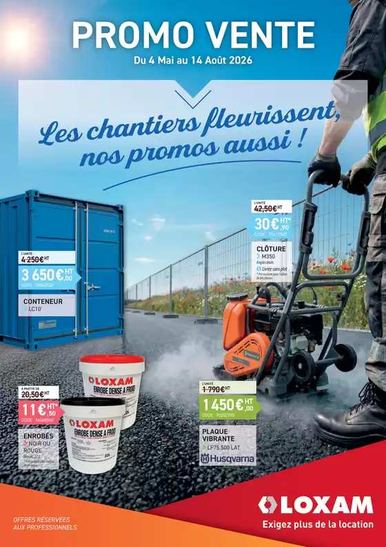 Catalogue Loxam à Tarbes | Promo Vente | 2026-07-01T00:00:00.000Z - 2026-08-14T00:00:00.000Z