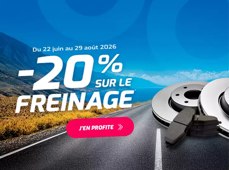 Catalogue Profil Plus | Promo entretien : -20% sur le freinage* ! | 2026-07-01T00:00:00.000Z - 2026-08-29T00:00:00.000Z