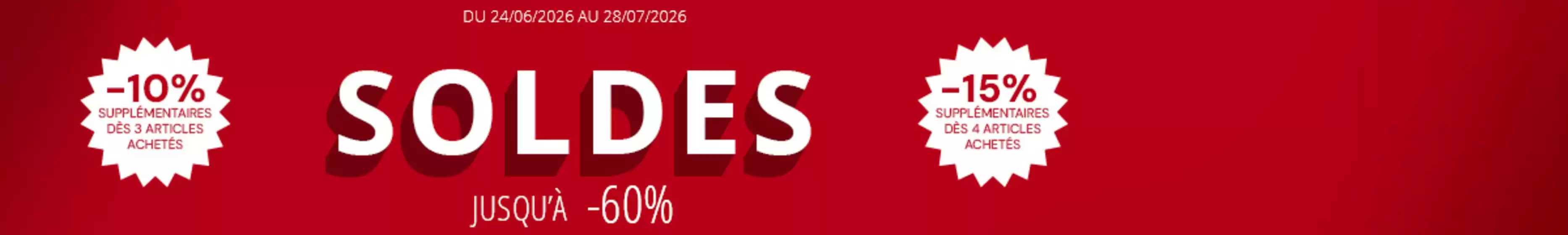 Catalogue Spartoo | SOLDES jusqu'à -60 % | 2026-07-01T00:00:00.000Z - 2026-07-21T00:00:00.000Z