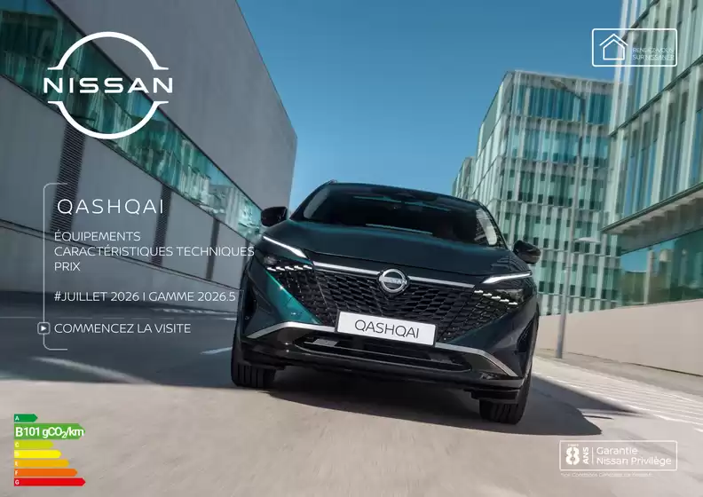 Catalogue Nissan à Guipry | Fiche technique Qashqai | 2026-07-01T00:00:00.000Z - 2026-07-31T00:00:00.000Z