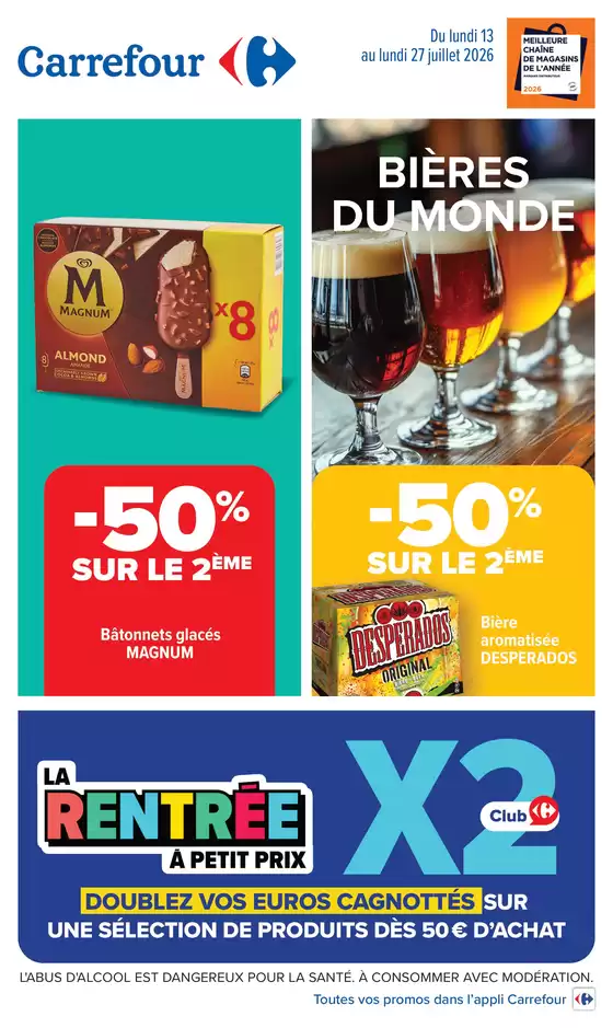 Catalogue Carrefour à | BIÈRES DU MONDE | 2026-07-13T00:00:00.000Z - 2026-07-27T00:00:00.000Z