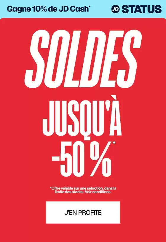 Catalogue JD Sports | SOLDES jusqu'à -50 % | 2026-07-02T00:00:00.000Z - 2026-07-21T00:00:00.000Z
