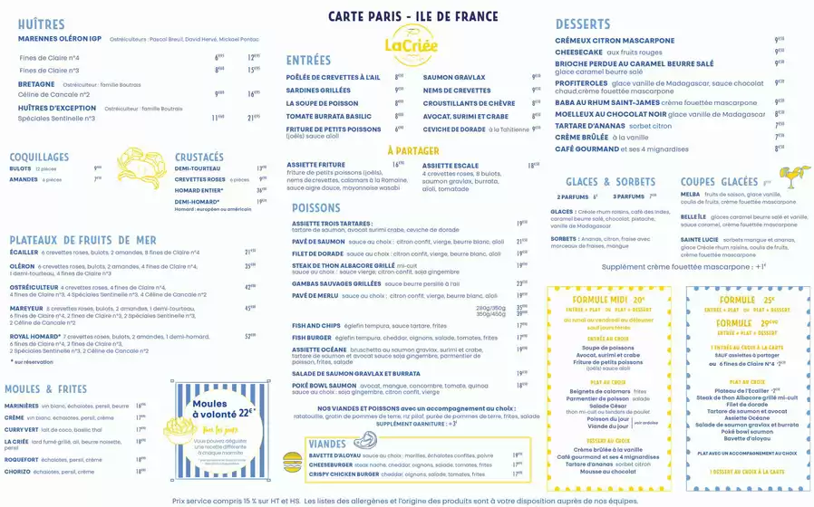 Catalogue La Criée | Nouvelle Carte | 2026-07-02T00:00:00.000Z - 2026-10-31T00:00:00.000Z