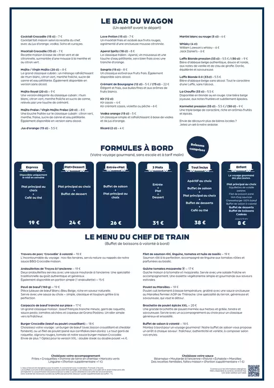 Catalogue Crocodile | Menu Semaine | 2026-07-02T00:00:00.000Z - 2026-08-31T00:00:00.000Z