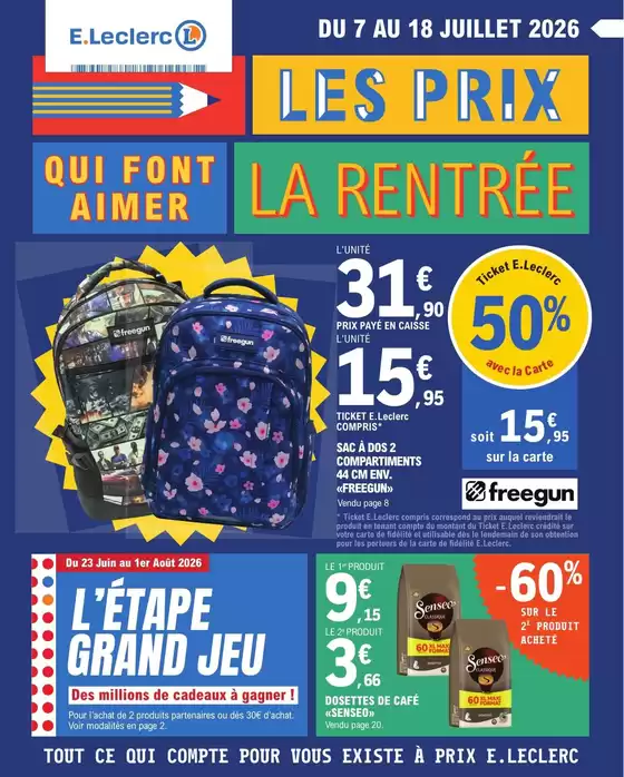 Catalogue E.Leclerc à Arthès | DEPENSER MOINS 16 | 2026-06-23T00:00:00.000Z - 2026-08-01T00:00:00.000Z