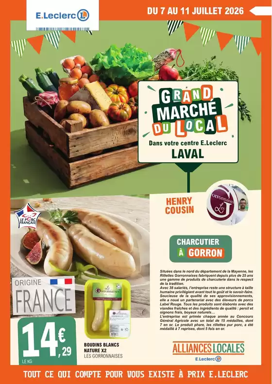 Catalogue E.Leclerc à Saint-Jean-du-Falga | ALLIANCES LOCALES JUILLET 2026 | 2026-07-07T00:00:00.000Z - 2026-07-11T00:00:00.000Z