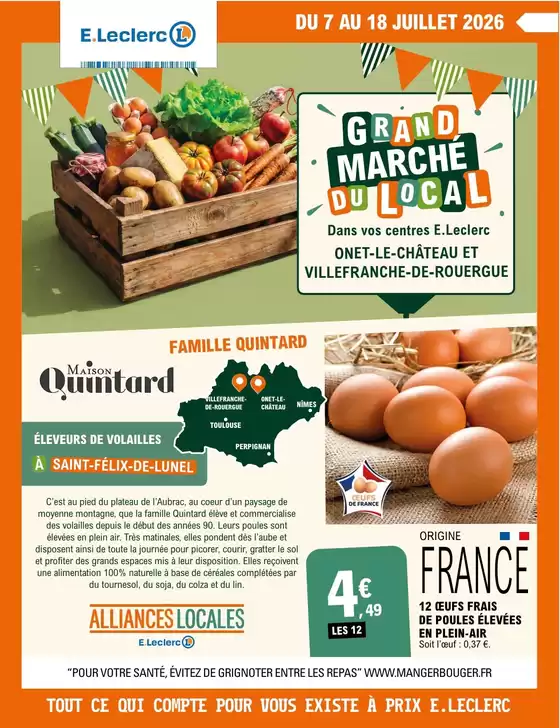 Catalogue E.Leclerc à Soulan | GRAND MARCHE DU LOCAL - SEBADIS | 2026-07-07T00:00:00.000Z - 2026-07-18T00:00:00.000Z