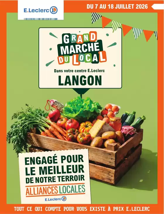 Catalogue E.Leclerc à Villerable | LE GRAND MARCHÉ DU LOCAL | 2026-07-07T00:00:00.000Z - 2026-07-18T00:00:00.000Z
