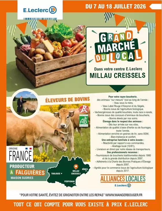 Catalogue E.Leclerc à Villerable | GRAND MARCHE DU LOCAL - MACRIS | 2026-07-07T00:00:00.000Z - 2026-07-18T00:00:00.000Z