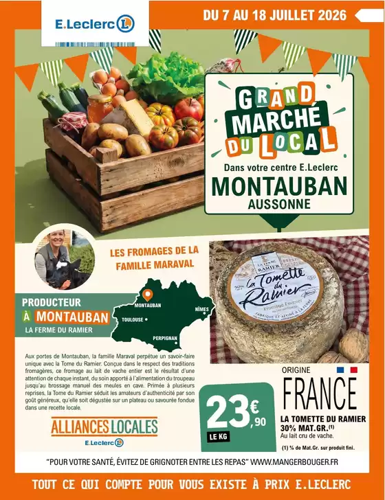 Catalogue E.Leclerc à Villerable | GRAND MARCHE DU LOCAL - AUDIS | 2026-07-07T00:00:00.000Z - 2026-07-18T00:00:00.000Z
