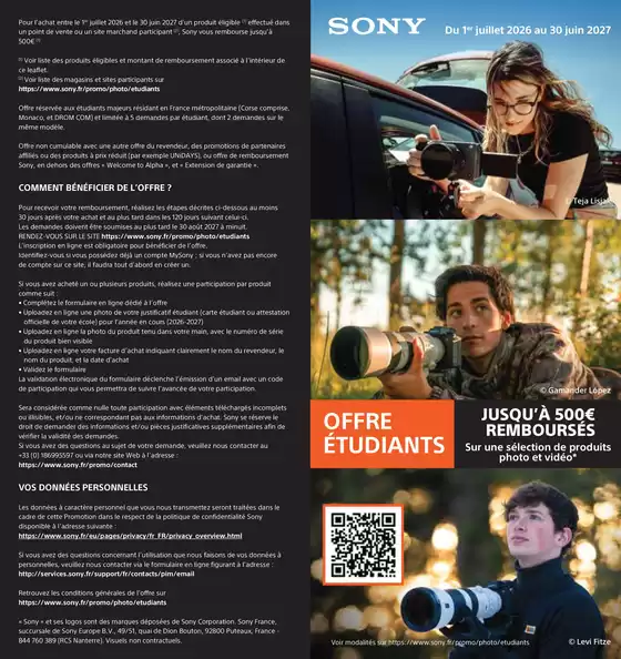 Catalogue MDA | Sony OFFRE ÉTUDIANTS | 2026-07-01T00:00:00.000Z - 2027-06-30T00:00:00.000Z
