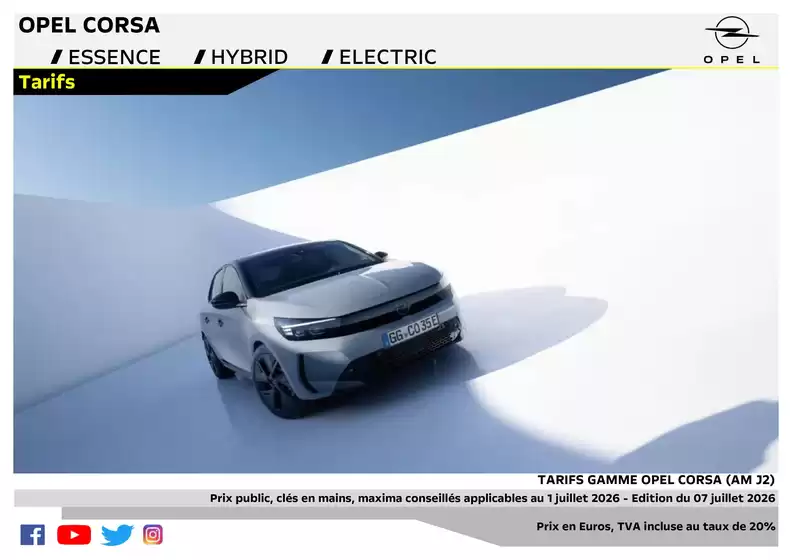 Catalogue Opel | Offres et promotions actuelles | 2026-07-10T00:00:00.000Z - 2026-07-31T00:00:00.000Z