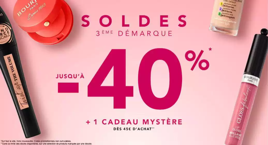Catalogue Bourjois à Trets | Jusqu'à -40% sur plus tout le site! | 2026-07-10T00:00:00.000Z - 2026-07-21T00:00:00.000Z