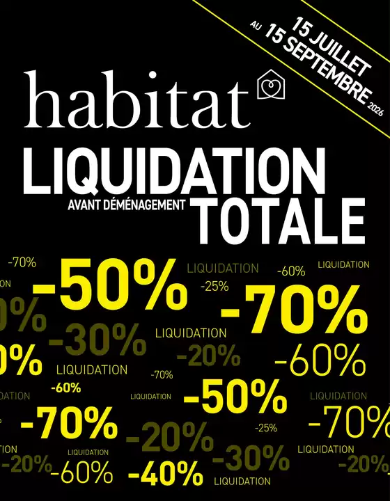 Catalogue Habitat | Liquidation totale | 2026-07-13T00:00:00.000Z - 2026-09-15T00:00:00.000Z