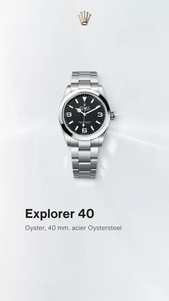 Catalogue Rolex | Explorer 40 | 2026-07-15T00:00:00.000Z - 2027-06-30T00:00:00.000Z