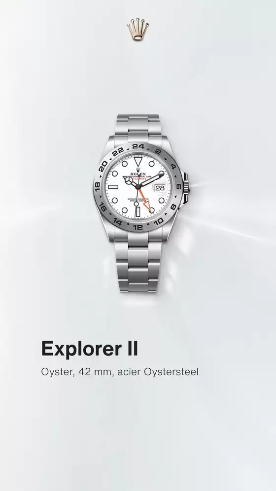 Catalogue Rolex | Explorer II | 2026-07-15T00:00:00.000Z - 2027-06-30T00:00:00.000Z