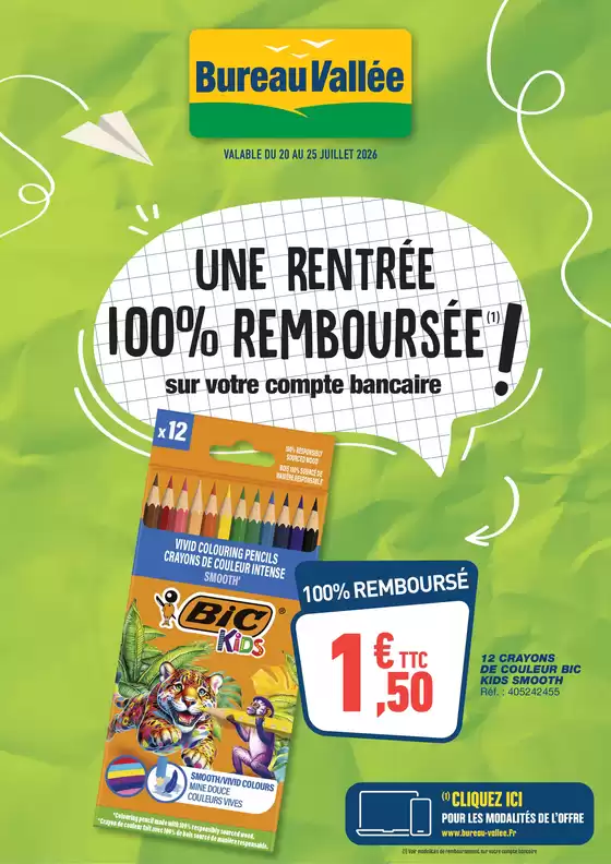 Catalogue Bureau Vallée à Cossé-le-Vivien | 100% Remboursé | 2026-07-20T00:00:00.000Z - 2026-07-25T00:00:00.000Z