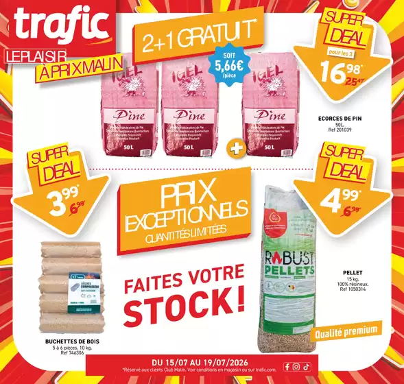 Catalogue Trafic à La Chapelle-Saint-Aubin | Prix exceptionnels | 2026-07-17T00:00:00.000Z - 2026-07-19T00:00:00.000Z