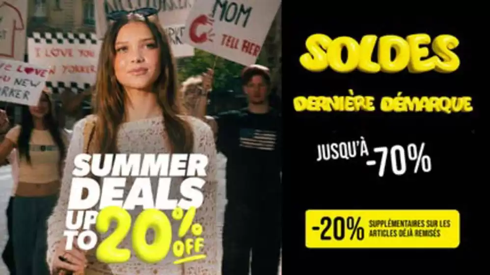 Catalogue à Saint-Geniès-Bellevue | Soldes New Yorker à Nîmes : jusqu'à -70 % et -20 % supplémentaires à La Coupole jusqu'au 28 juillet | 2026-07-17T00:00:00.000Z - 2026-07-28T00:00:00.000Z