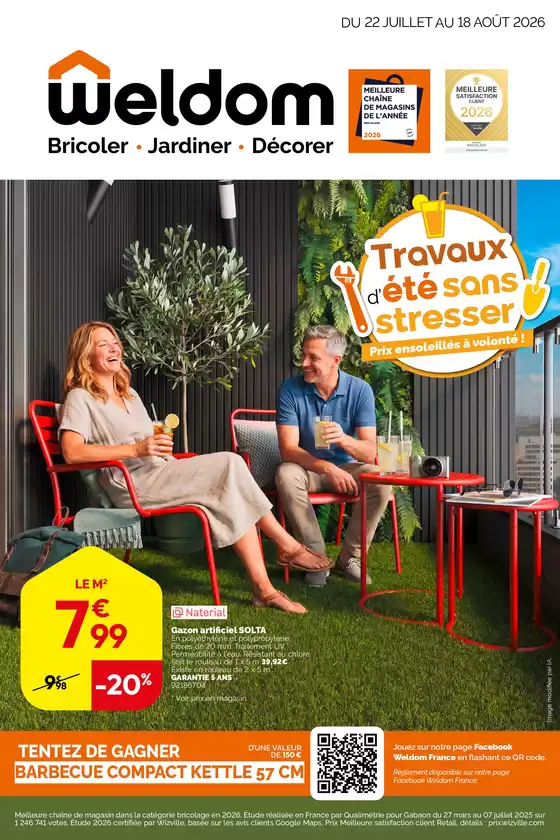 Catalogue Weldom | Travaux d'été sans stresser | 2026-07-22T00:00:00.000Z - 2026-08-18T00:00:00.000Z