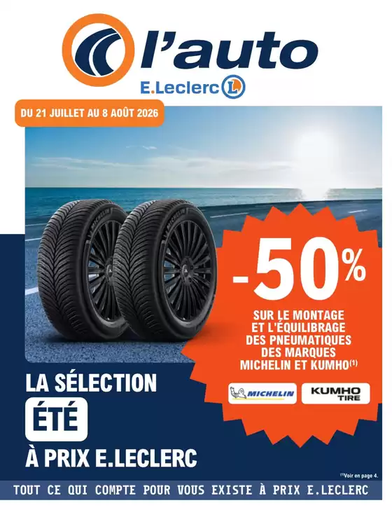 Catalogue E.Leclerc L'Auto à Naucelles | OP10 - THEMATIQUE ETE 2 | 2026-07-21T00:00:00.000Z - 2026-08-08T00:00:00.000Z