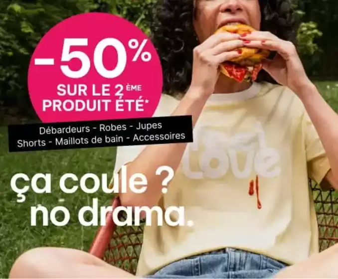 Catalogue Gémo | -50% sur le 2ème produit été | 2026-07-23T00:00:00.000Z - 2026-08-09T00:00:00.000Z