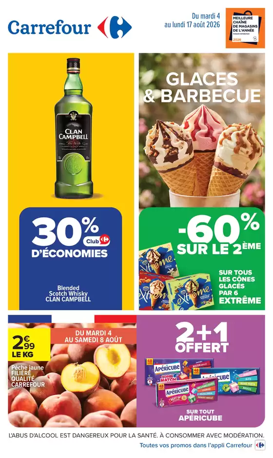 Catalogue Carrefour à Mionnay | GLACES BARBECUE | 2026-08-04T00:00:00.000Z - 2026-08-17T00:00:00.000Z