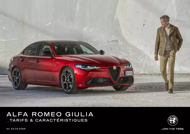 Catalogue Alfa Romeo | Brochure tarifs gamme Giulia juin 2026 | 2026-07-24T00:00:00.000Z - 2026-08-31T00:00:00.000Z
