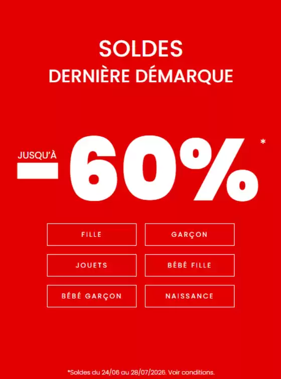 Catalogue Okaïdi | Soldes jusqu’à -60 % | 2026-07-24T00:00:00.000Z - 2026-07-28T00:00:00.000Z