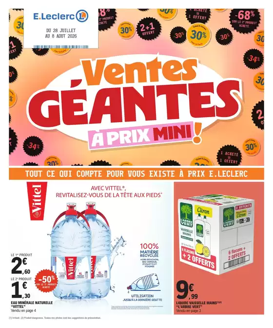 Catalogue E.Leclerc | VENTES GEANTES | 2026-07-28T00:00:00.000Z - 2026-08-08T00:00:00.000Z
