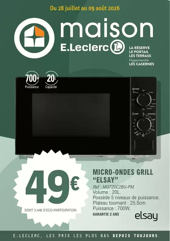 Catalogue E.Leclerc | 26C816LR | 2026-07-28T00:00:00.000Z - 2026-08-09T00:00:00.000Z