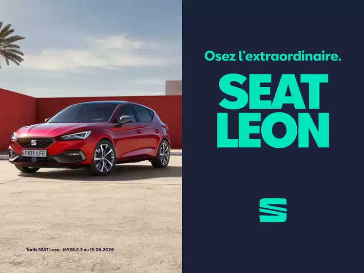 Catalogue SEAT à Rouret | Seat Brochure leon juillet 2026 | 2026-07-28T00:00:00.000Z - 2026-07-31T00:00:00.000Z
